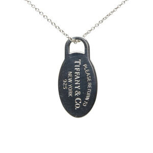 Tiffany Co to Oval Necklace Silver TIFFANYCo
